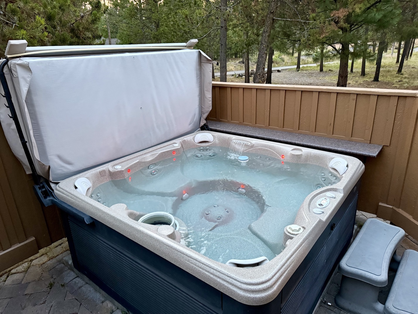 Private hot tub retreat under stars